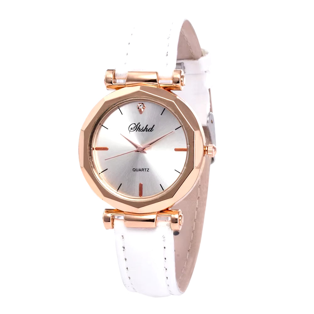 Fashion Women Watch Leather Strap Casual Watches Female round Dial Ladies Quartz Wristwatch Clock Gift Montres Femmes Reloj