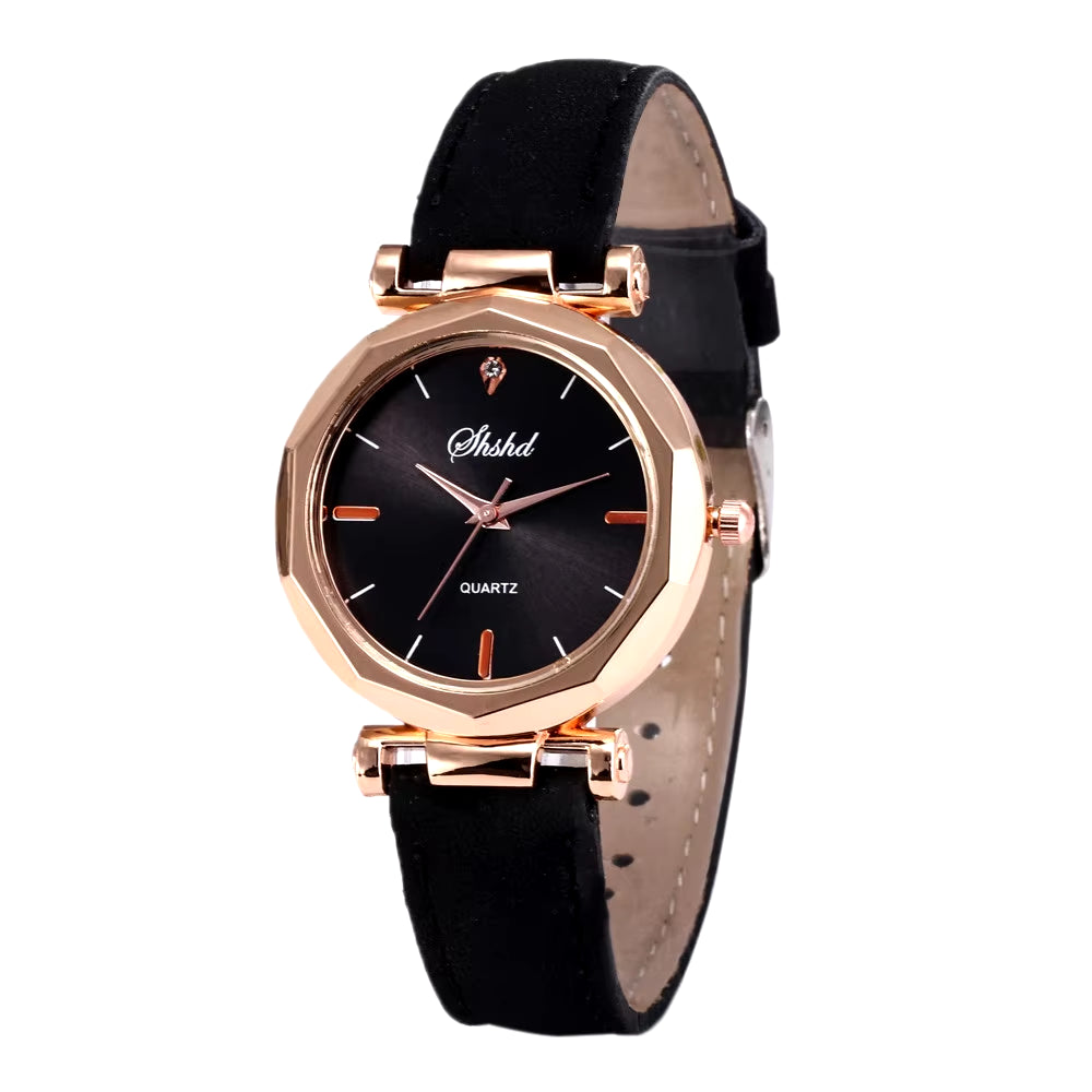 Fashion Women Watch Leather Strap Casual Watches Female round Dial Ladies Quartz Wristwatch Clock Gift Montres Femmes Reloj