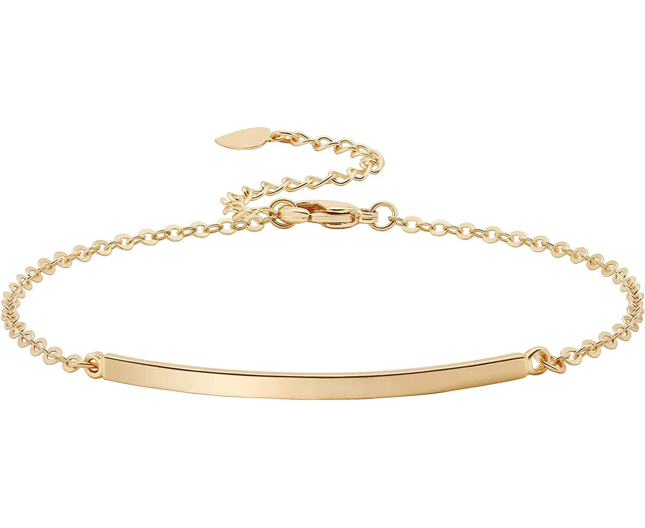 Elegant 14K Gold Plated Ladies Bar Bracelet - Handmade Minimalist Jewelry