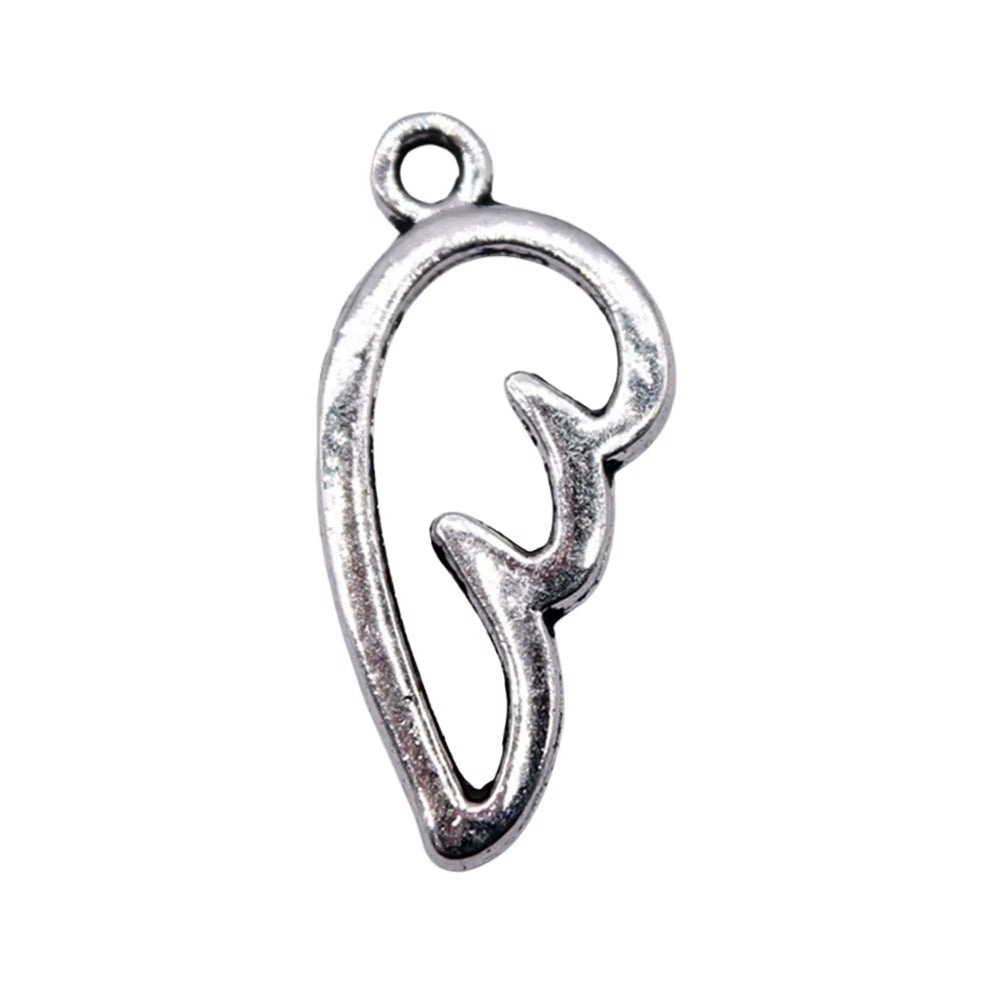 40Pcs Charms 16X8Mm Angel Wing Charms for Jewelry Making DIY Jewelry Findings Antique Silver Color Alloy Charms Pendant