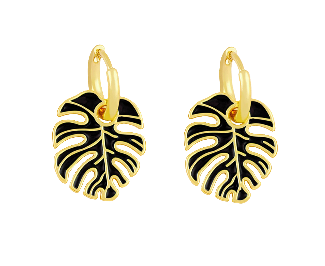 Golden Leaf Boho Hoops