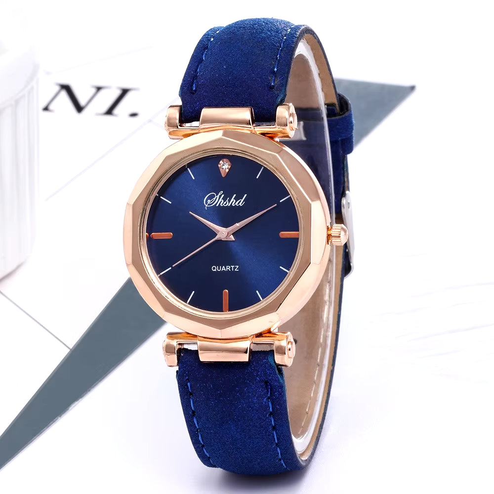 Fashion Women Watch Leather Strap Casual Watches Female round Dial Ladies Quartz Wristwatch Clock Gift Montres Femmes Reloj