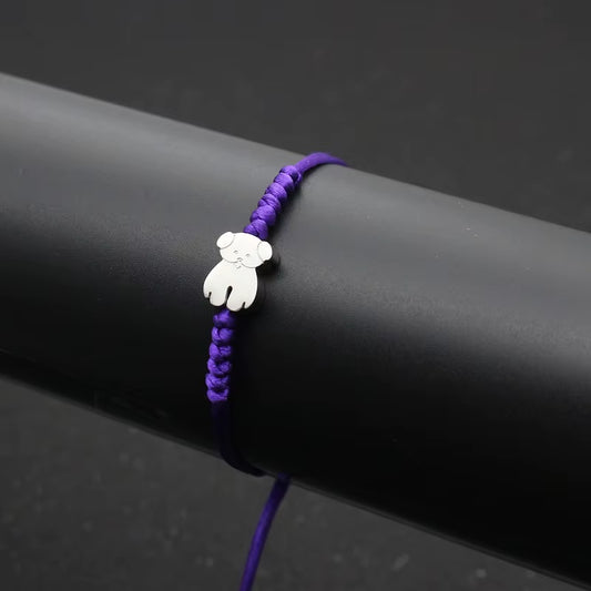 Charming Handmade Lovely Little Bear Friendship Bracelet for Couples - Unisex Lucky Gift for Men and Women