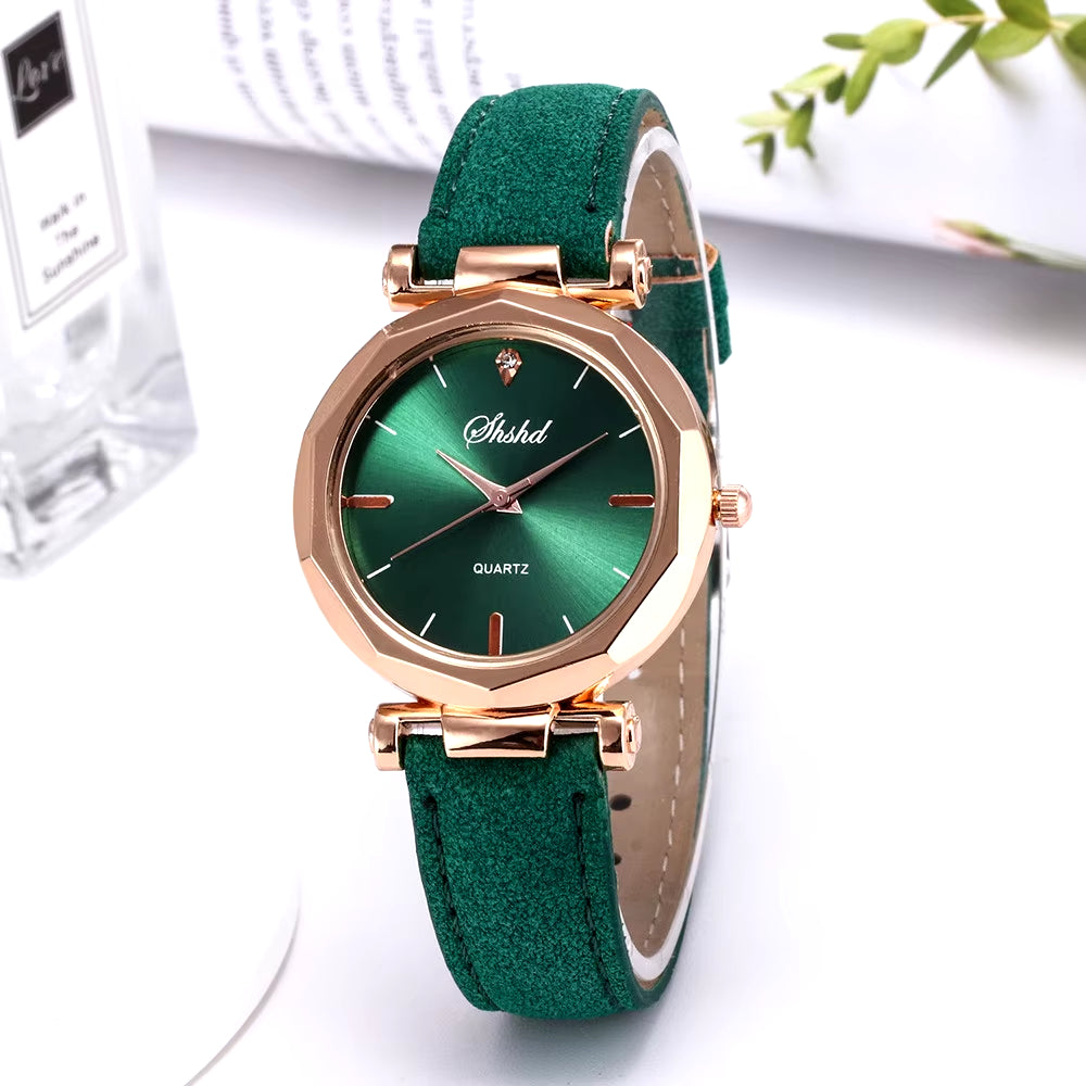 Fashion Women Watch Leather Strap Casual Watches Female round Dial Ladies Quartz Wristwatch Clock Gift Montres Femmes Reloj